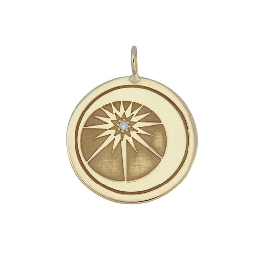CRESCENT MOON&THE SUN Diamond Medallion