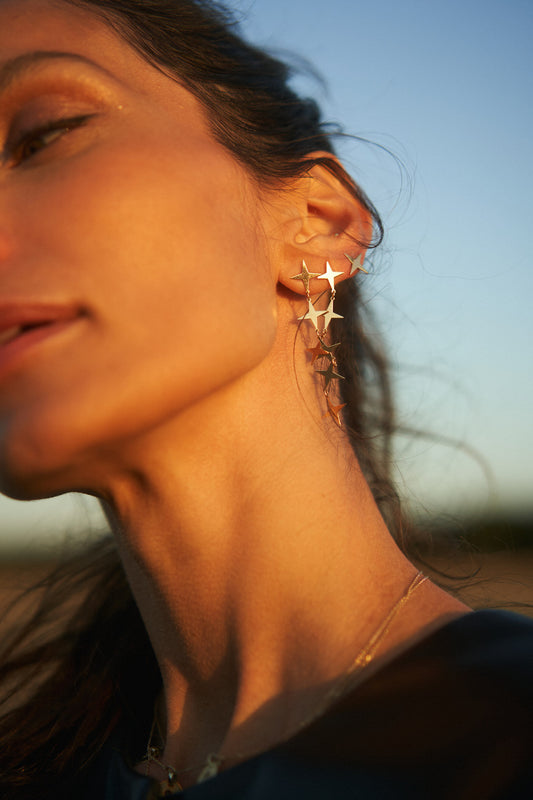 FOUR POINTED STAR Singlet Earring