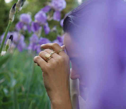 CRESCENT MOON&THE SUN Posy Ring
