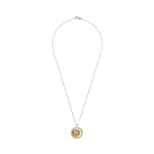 Crescent Moon and the Sun Diamond Necklace